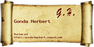 Gonda Herbert névjegykártya